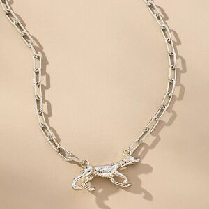 Pup Pendant Chain Necklace Dog Pendant